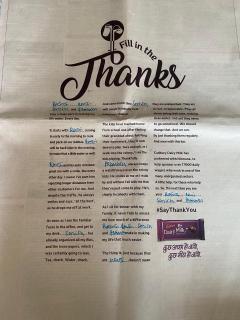 Cadbury Dairy Milk: Fill In The Thanks, 1